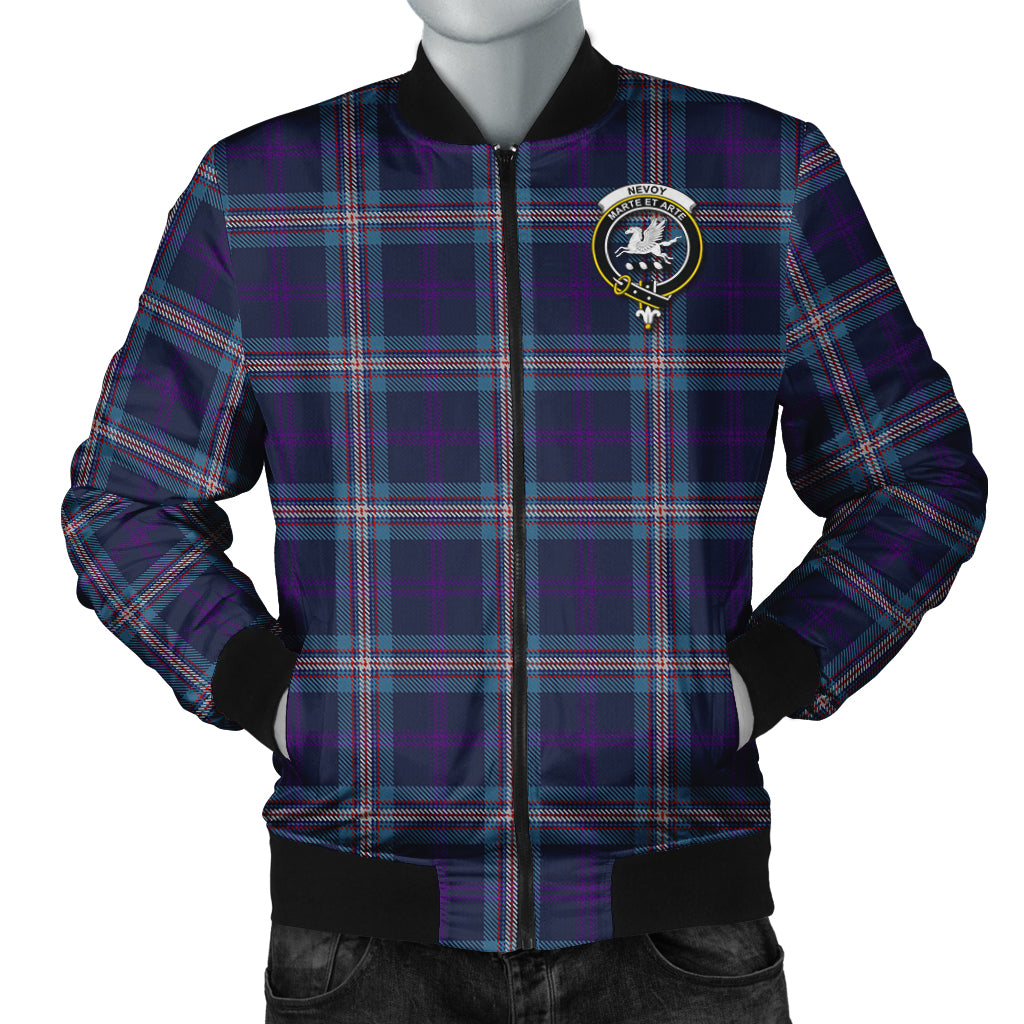 Nevoy Tartan Bomber Jacket with Family Crest Unisex - Tartan Vibes Clothing