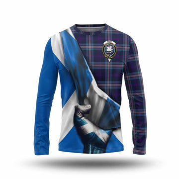 Nevoy Tartan Long Sleeve T-Shirt with Family Crest Scotland Patriotic Style Unisex - Tartan Vibes Clothing