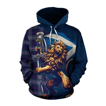Nevoy Tartan Family Crest Cotton Hoodie with Scottish Majestic Lion Pullover Hoodie XS - Tartan Vibes Clothing