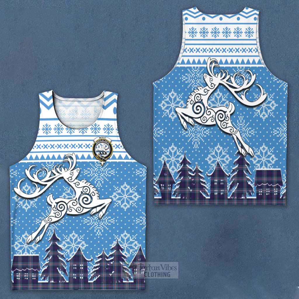 Nevoy Clan Christmas Men's Tank Top Celtic Reindeer Style Men - Tartan Vibes Clothing