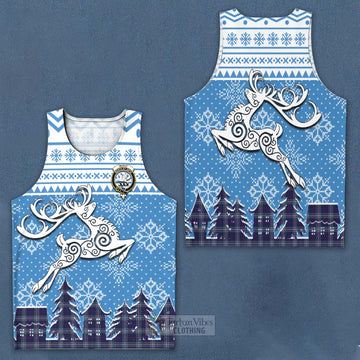 Nevoy Clan Christmas Men's Tank Top Celtic Reindeer Style Men - Tartan Vibes Clothing