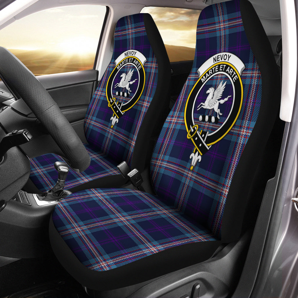 Nevoy Tartan Car Seat Cover with Family Crest One Size - Tartan Vibes Clothing