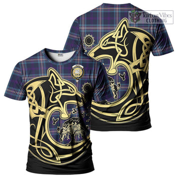 Nevoy Tartan T-Shirt with Family Crest Celtic Wolf Style Kid's Shirt - Tartan Vibes Clothing