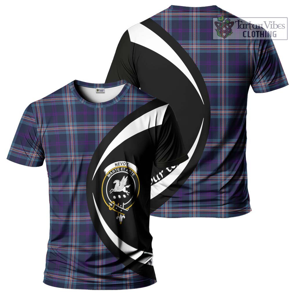 Nevoy Tartan T-Shirt with Family Crest Circle Style Kid's Shirt - Tartan Vibes Clothing
