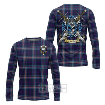 Nevoy Tartan Long Sleeve T-Shirt with Family Crest Celtic Skull Style Unisex - Tartan Vibes Clothing
