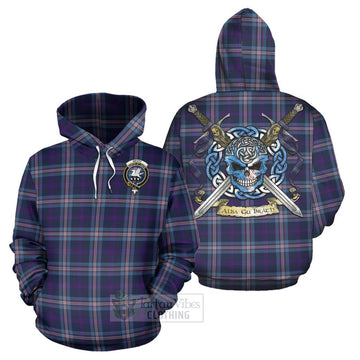 Nevoy Tartan Hoodie with Family Crest Celtic Skull Style Zip Hoodie - Tartan Vibes Clothing