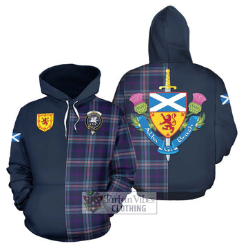 Nevoy Tartan Hoodie Alba with Scottish Lion Royal Arm Half Style Zip Hoodie - Tartan Vibes Clothing