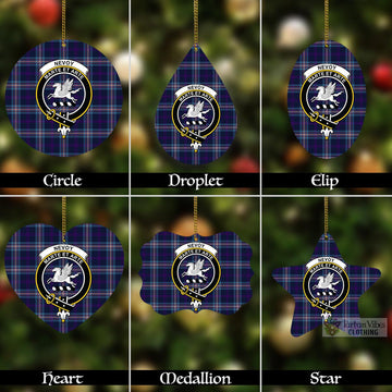 Nevoy Tartan Christmas Aluminium Ornament with Family Crest Aluminium - Tartan Vibes Clothing
