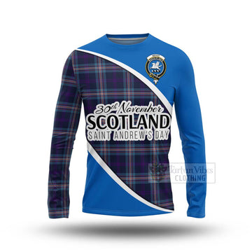 Nevoy Family Crest Tartan Long Sleeve T-Shirt Celebrate Saint Andrew's Day in Style Unisex - Tartan Vibes Clothing