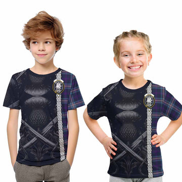 Nevoy Tartan Kid T-Shirt with Family Crest Cross Sword Thistle Celtic Vibes Youth XL Size14 - Tartan Vibes Clothing
