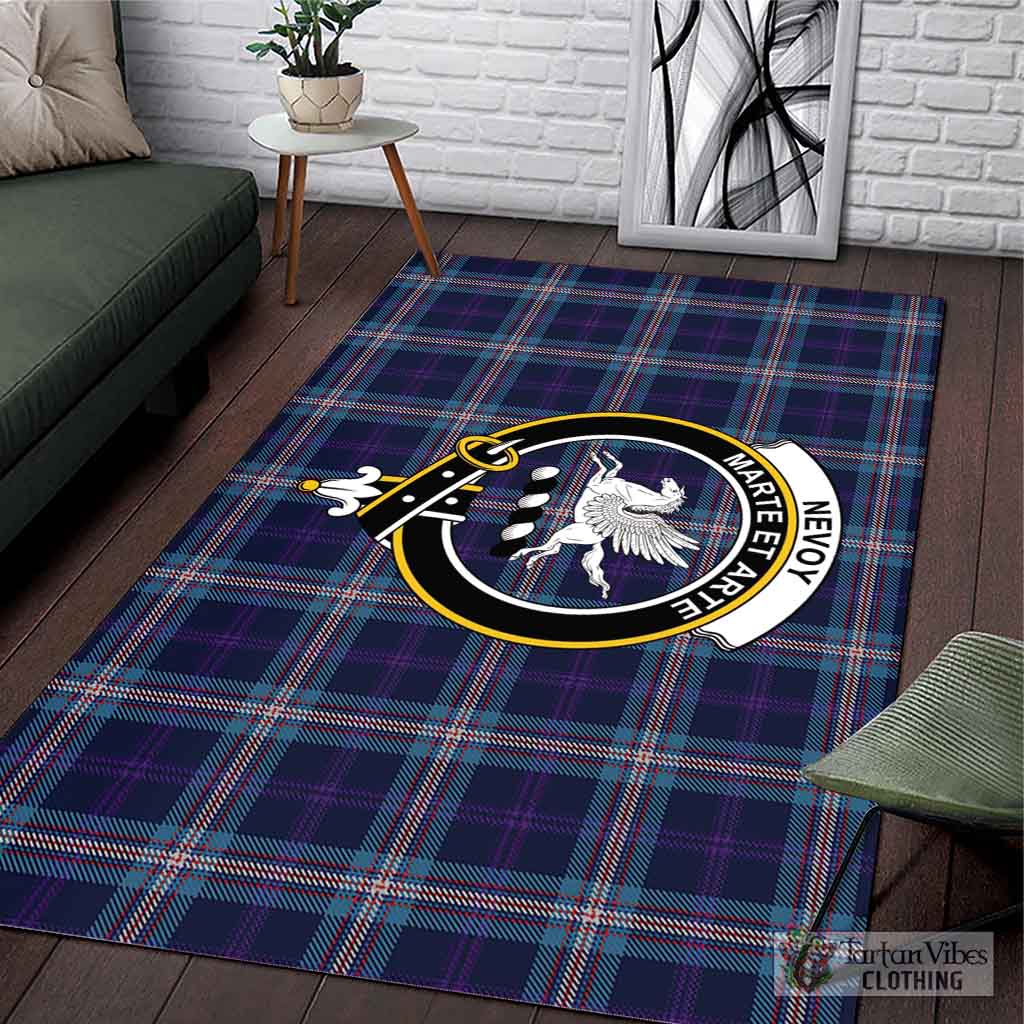 Nevoy Tartan Area Rug with Family Crest L 59*86 inch (150x220 cm) - Tartan Vibes Clothing