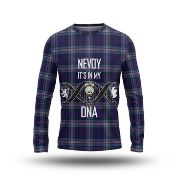 Nevoy Tartan Long Sleeve T-Shirt with Family Crest DNA In Me Style Unisex - Tartan Vibes Clothing