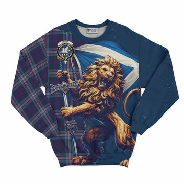Nevoy Tartan Family Crest Sweatshirt with Scottish Majestic Lion Unisex - Tartan Vibes Clothing