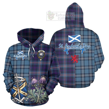Nevoy Tartan Hoodie Happy St. Andrew's Day Half Tartan Style Zip Hoodie - Tartan Vibes Clothing