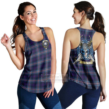 Nevoy Tartan Women's Racerback Tanks with Family Crest Celtic Skull Style 4XL - Tartan Vibes Clothing