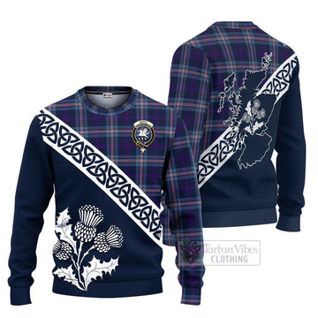 Nevoy Tartan Ugly Sweater Featuring Thistle and Scotland Map Unisex - Tartan Vibes Clothing