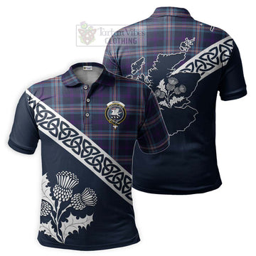 Nevoy Tartan Polo Shirt Featuring Thistle and Scotland Map Kid - Tartanvibesclothing Store
