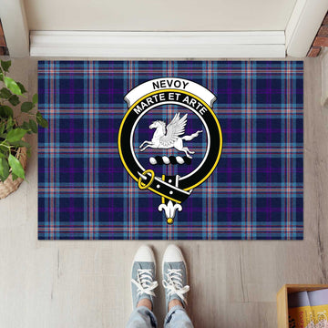 Nevoy Tartan Rubber Doormat with Family Crest L 60*90cm - Tartan Vibes Clothing