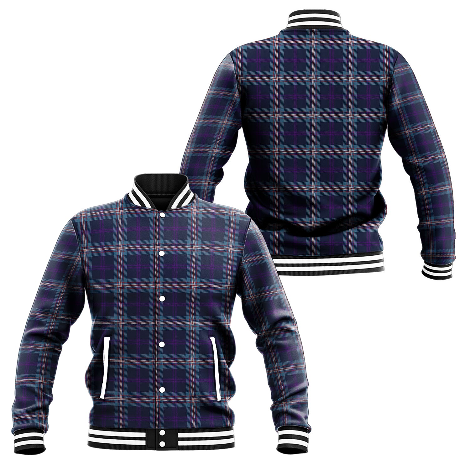 Nevoy Tartan Baseball Jacket Unisex - Tartan Vibes Clothing
