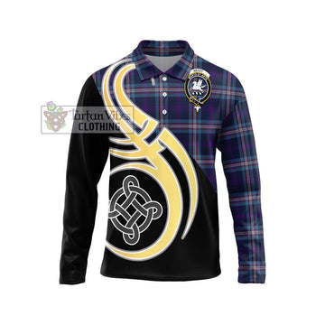 Nevoy Tartan Long Sleeve Polo Shirt with Family Crest and Celtic Symbol Style Unisex - Tartan Vibes Clothing