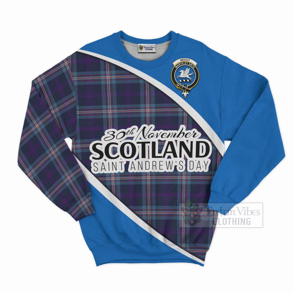 Nevoy Family Crest Tartan Sweatshirt Celebrate Saint Andrew's Day in Style Unisex - Tartan Vibes Clothing