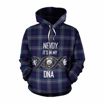 Nevoy Tartan Cotton Hoodie with Family Crest DNA In Me Style Pullover Hoodie XS - Tartan Vibes Clothing