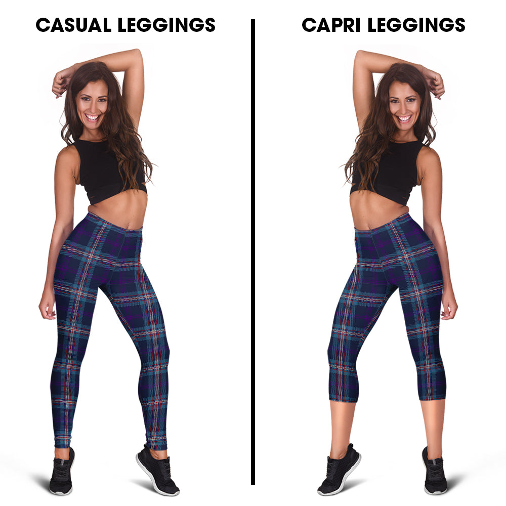 Nevoy Tartan Womens Leggings Capri Leggings - Tartan Vibes Clothing