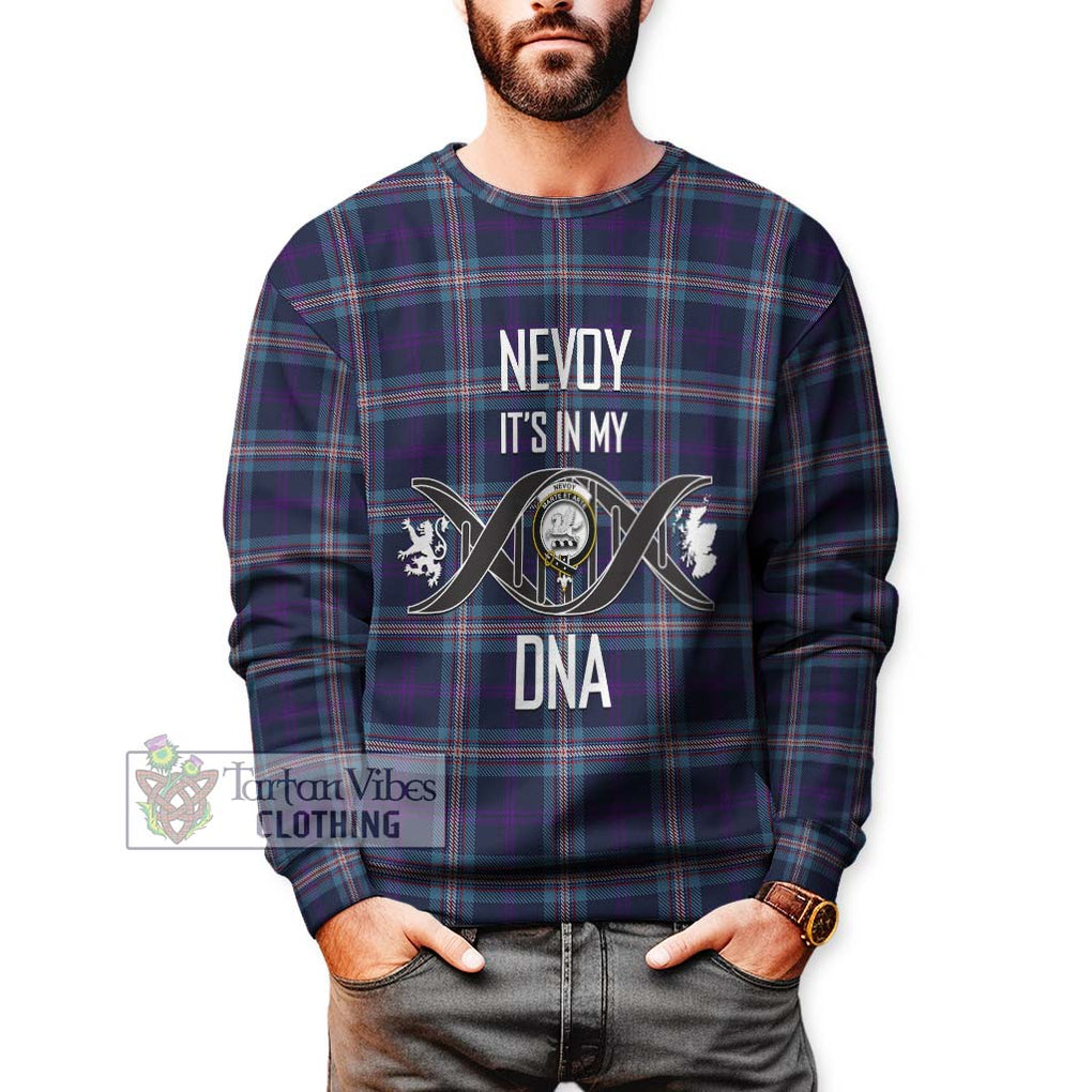 Nevoy Tartan Sweatshirt with Family Crest DNA In Me Style Unisex - Tartan Vibes Clothing