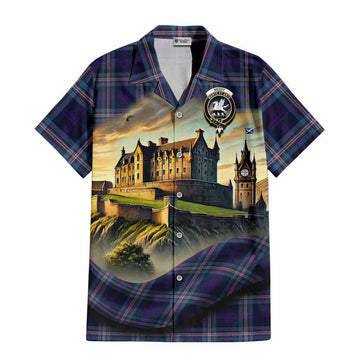Nevoy Tartan Family Crest Hawaiian Shirt with Scottish Ancient Castle Style Kid - Tartan Vibes Clothing