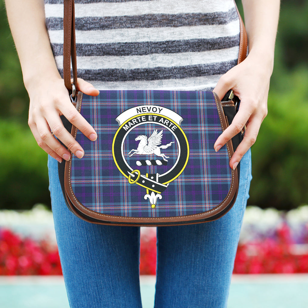 Nevoy Tartan Saddle Bag with Family Crest One Size 9.05*3.35*7.48 inch - Tartan Vibes Clothing