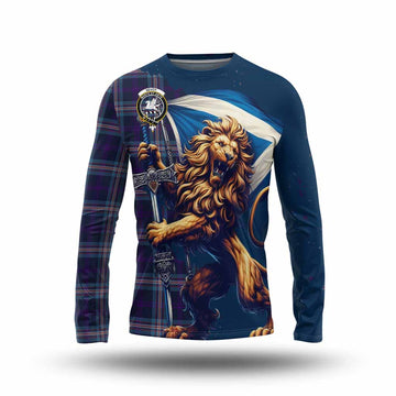 Nevoy Tartan Family Crest Long Sleeve T-Shirt with Scottish Majestic Lion Unisex - Tartan Vibes Clothing