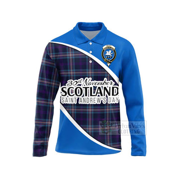 Nevoy Family Crest Tartan Long Sleeve Polo Shirt Celebrate Saint Andrew's Day in Style Unisex - Tartan Vibes Clothing