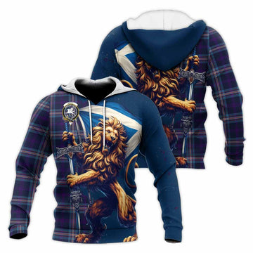 Nevoy Tartan Family Crest Knitted Hoodie with Scottish Majestic Lion Unisex Knitted Pullover Hoodie - Tartan Vibes Clothing
