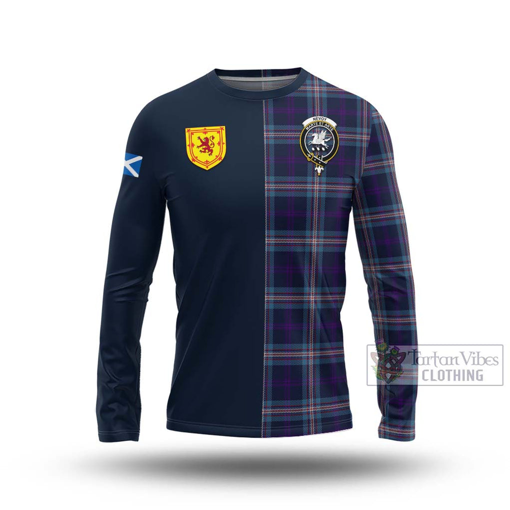 Nevoy Tartan Long Sleeve T-Shirt Alba with Scottish Lion Royal Arm Half Style Unisex - Tartan Vibes Clothing