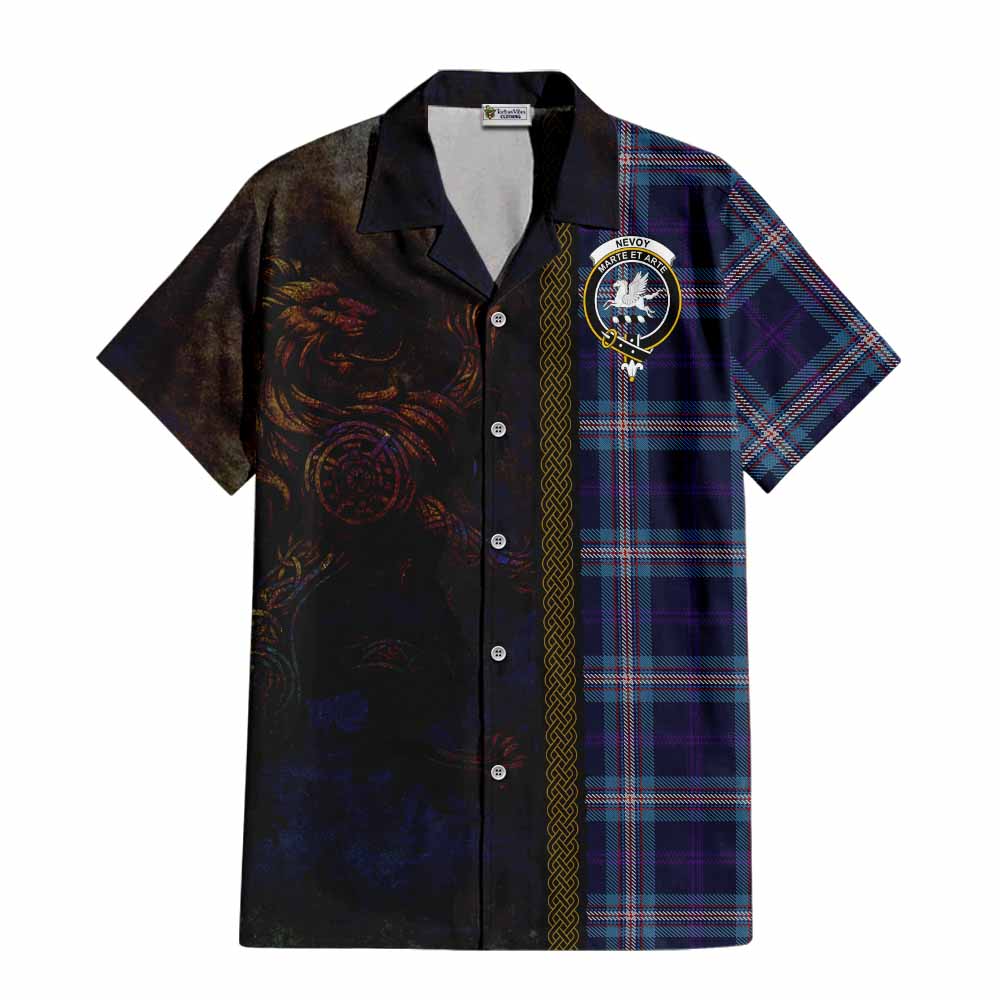 Nevoy Tartan Family Crest Hawaiian Shirt Alba Gu Brath Be Brave Lion Ancient Style Kid - Tartan Vibes Clothing