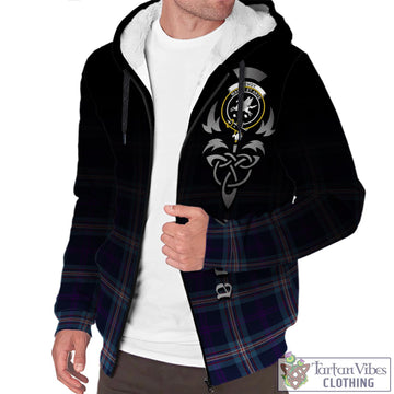 Nevoy Tartan Sherpa Hoodie Featuring Alba Gu Brath Family Crest Celtic Inspired Unisex - Tartan Vibes Clothing