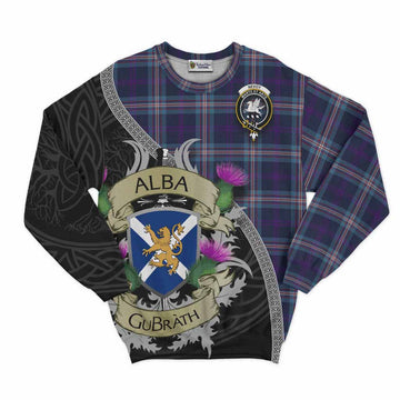 Nevoy Tartan Family Crest Sweatshirt Lion Rampant Royal Thistle Shield Celtic Inspired Unisex - Tartan Vibes Clothing