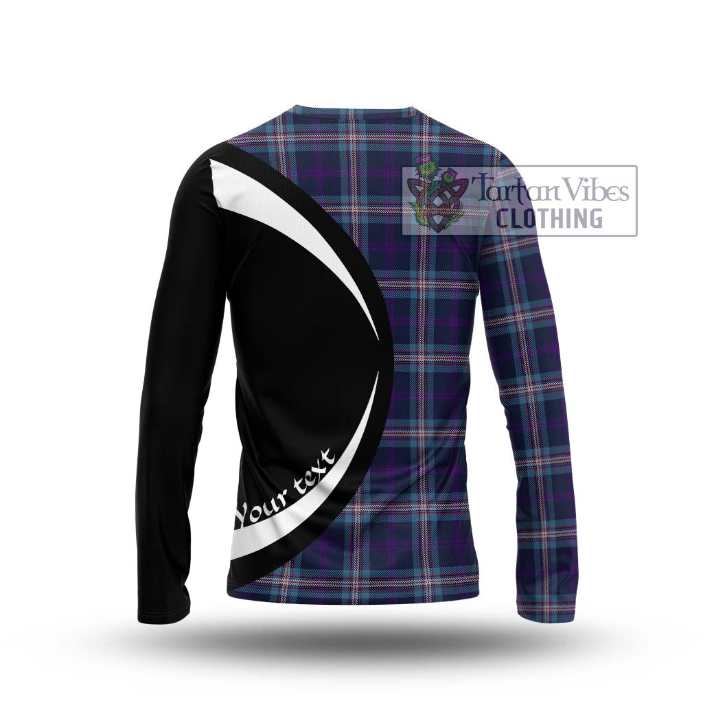 Nevoy Tartan Long Sleeve T-Shirt with Family Crest Circle Style - Tartan Vibes Clothing
