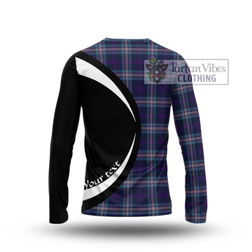 Nevoy Tartan Long Sleeve T-Shirt with Family Crest Circle Style - Tartan Vibes Clothing