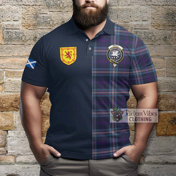 Nevoy Tartan Polo Shirt Alba with Scottish Lion Royal Arm Half Style - Tartan Vibes Clothing