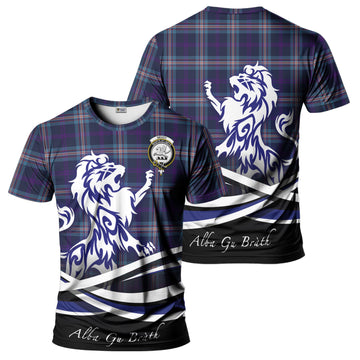 Nevoy Tartan T-Shirt with Alba Gu Brath Regal Lion Emblem