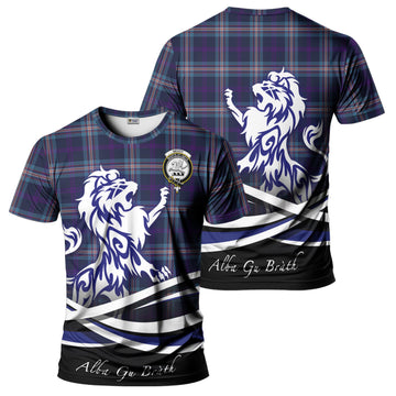 Nevoy Tartan T-Shirt with Alba Gu Brath Regal Lion Emblem - Tartan Vibes Clothing