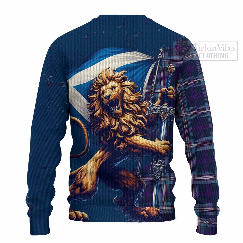 Nevoy Tartan Family Crest Knitted Sweater with Scottish Majestic Lion - Tartan Vibes Clothing