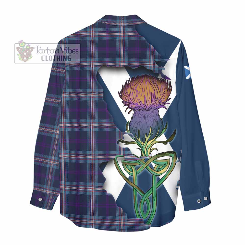 Nevoy Tartan Family Crest Women's Casual Shirt Scottish Thistle Celtic Inspired - Tartan Vibes Clothing