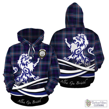 Nevoy Tartan Hoodie with Alba Gu Brath Regal Lion Emblem - Tartan Vibes Clothing