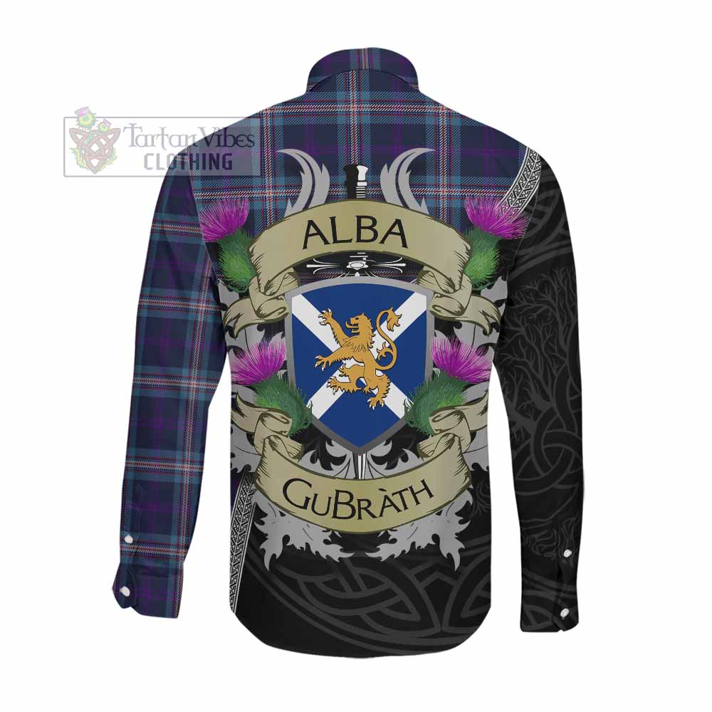 Nevoy Tartan Family Crest Long Sleeve Button Shirt Lion Rampant Royal Thistle Shield Celtic Inspired Men's Shirt - Tartan Vibes Clothing