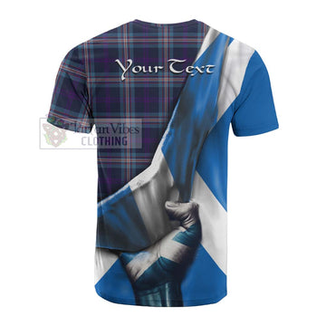 Nevoy Tartan Cotton T-shirt with Family Crest Scotland Patriotic Style - Tartan Vibes Clothing