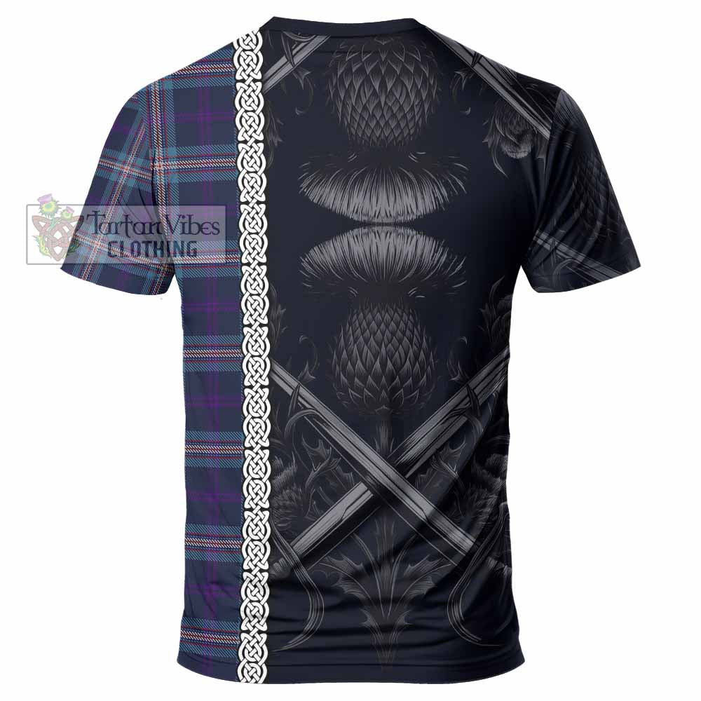 Nevoy Tartan T-Shirt with Family Crest Cross Sword Thistle Celtic Vibes - Tartan Vibes Clothing