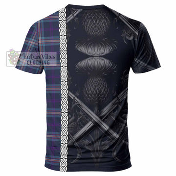 Nevoy Tartan T-Shirt with Family Crest Cross Sword Thistle Celtic Vibes - Tartan Vibes Clothing