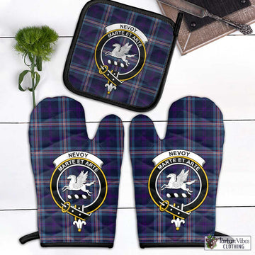 Nevoy Tartan Combo Oven Mitt & Pot-Holder with Family Crest - Tartan Vibes Clothing